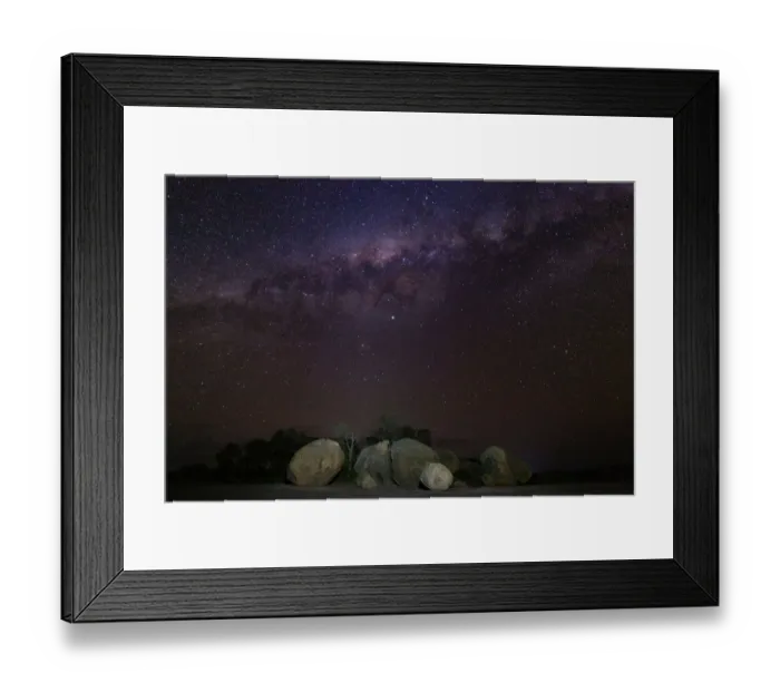Framed Print : Stars and Milky way at Wave Rock, one of the most perfect spot in Western australia to