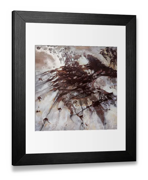 Framed Print : Aerial view of Lake Tyrrell surface patterns