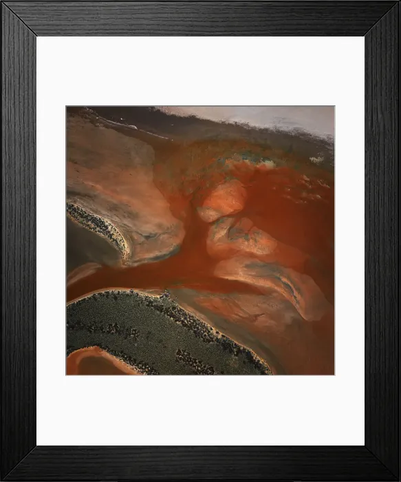 Framed Print : Aerial view of Lake Tyrrell surface patterns Framed Print : Aerial view of Lake Tyrrell surface patterns