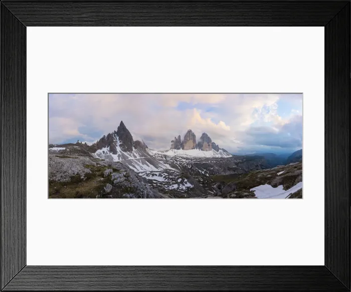 Framed Print : Panorama view of Tre Cime, Dolomite - Italy Framed Print : Panorama view of Tre Cime, Dolomite - Italy