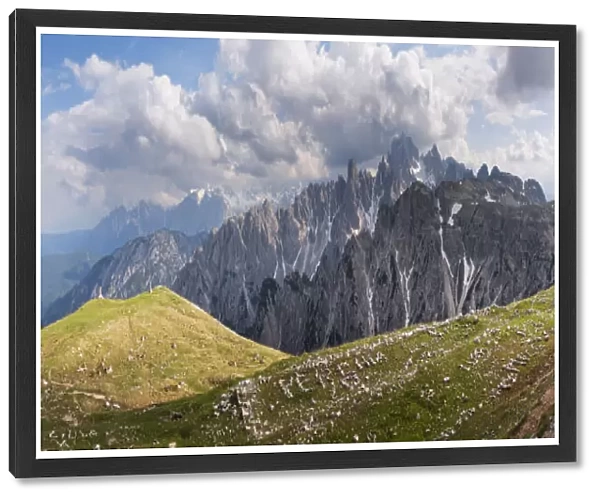 Panoramic landscape during the way to Tre Cime, Dolomite - Italy