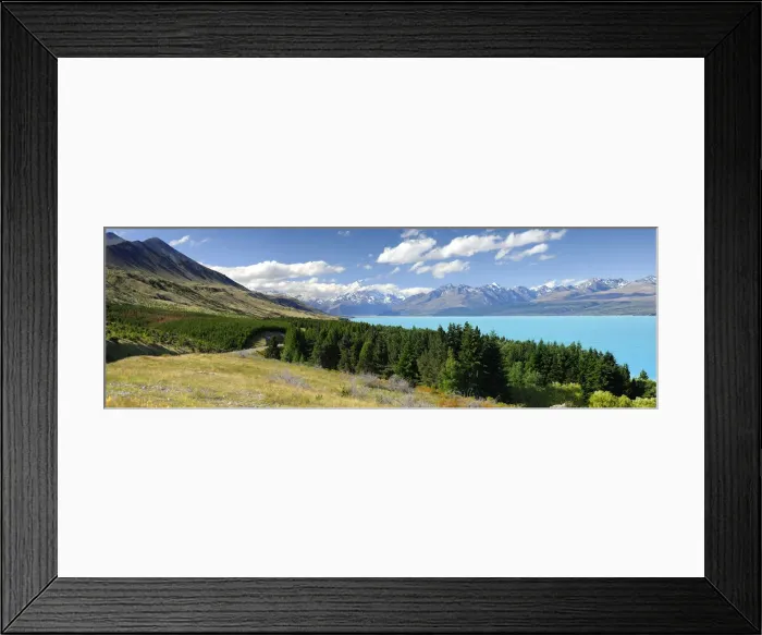 Framed Print : Mt Cook. Panoramic view of Mt. Cook and Lake Pukaki in New Zealand Framed Print : Mt Cook. Panoramic view of Mt. Cook and Lake Pukaki in New Zealand