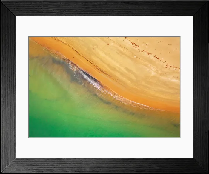 Framed Print : Sand and water
