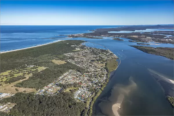 Iluka. Aerial view of Iluka, NSW, Australia