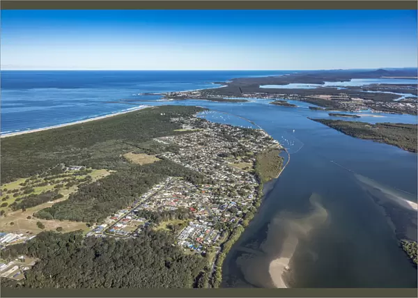 Iluka. Aerial view of Iluka, NSW, Australia