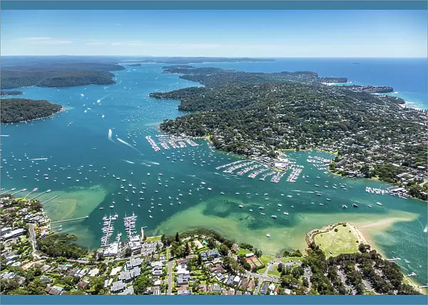 Pittwater. Aerial view of Pittwater, NSW