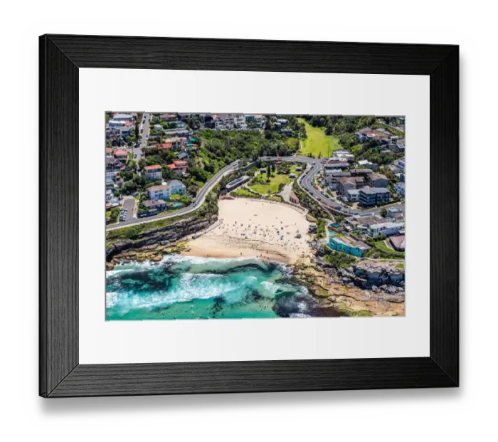 Framed Print : Tamarama. Aerial view of Tamarama, Sydney, NSW