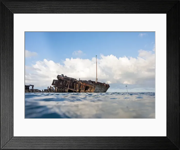 Framed Print : Shipwreck in the ocean Framed Print : Shipwreck in the ocean