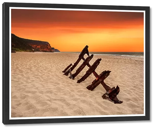 Sunset View of Ethel Shipwreck, Innes National Park, Yorke Peninsula, South Australia