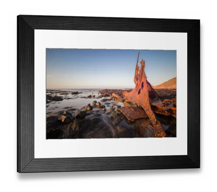 Framed Print : Shipwreck SS Speke during the sunrise at Kitty Miller Bay of Phillip Island, Australia