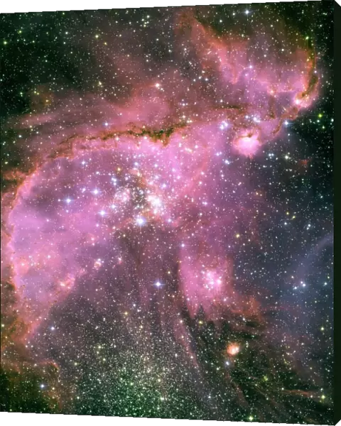 Brilliant, Hot, Young Stars Shine in the Small Magellanic Cloud