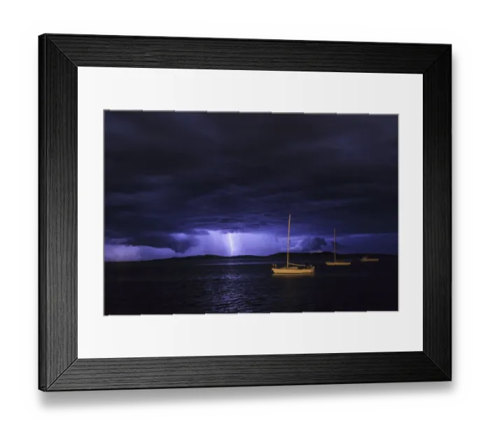 Framed Print : Lightning storm over Boston Bay. Port Lincoln. South Australia Framed Print : Lightning storm over Boston Bay. Port Lincoln. South Australia