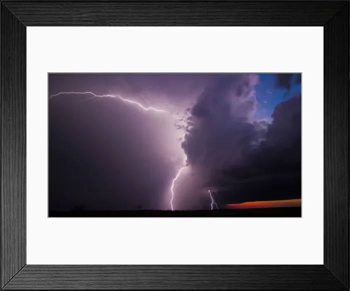 Framed Print : Back end lightning