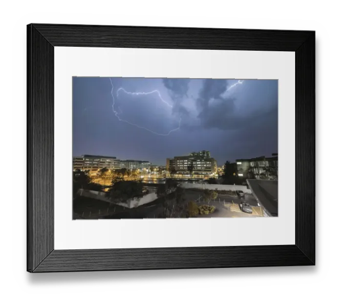 Framed Print : Lightning in Canberra Framed Print : Lightning in Canberra