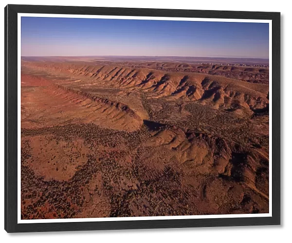 Aerial photography of the West Macdonnell Ranges west of Alice Springs
