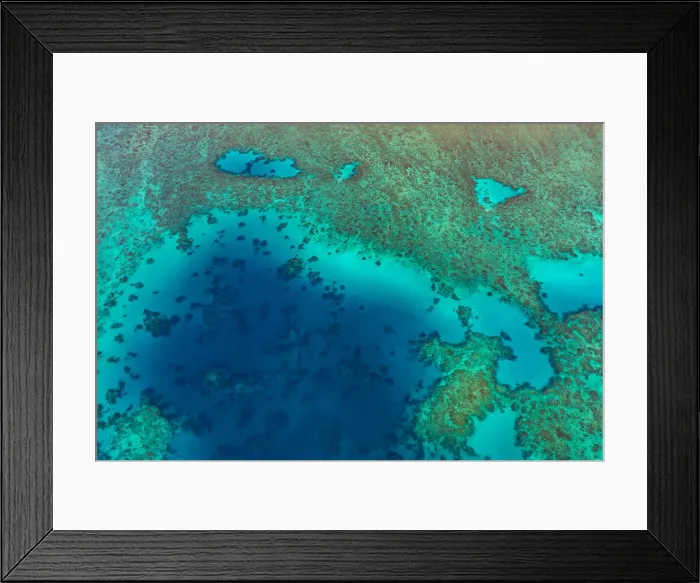 Framed Print : Aerial photography of the Great Barrier Reef