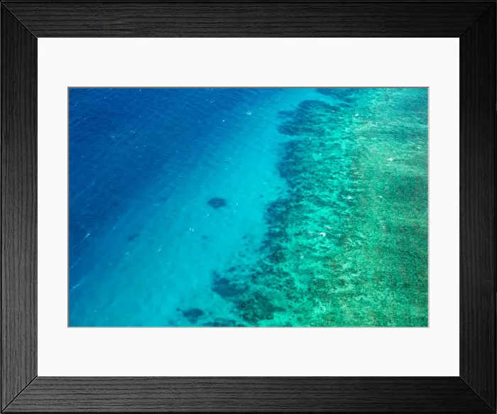 Framed Print : Aerial Photographs above the Great Barrier Reef