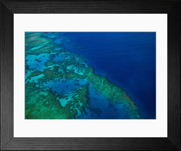 Framed Print : Aerial photography of the Great Barrier Reef