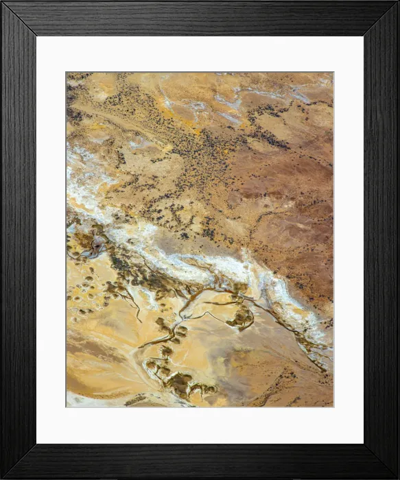 Framed Print : Aerial Photography over Lake Eyre, Australia Framed Print : Aerial Photography over Lake Eyre, Australia