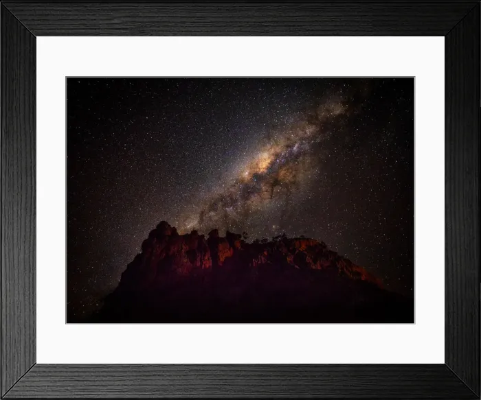Framed Print : Astro Photography of the Milky Way above Glen Helen Gorge, West MacDonnell National Park