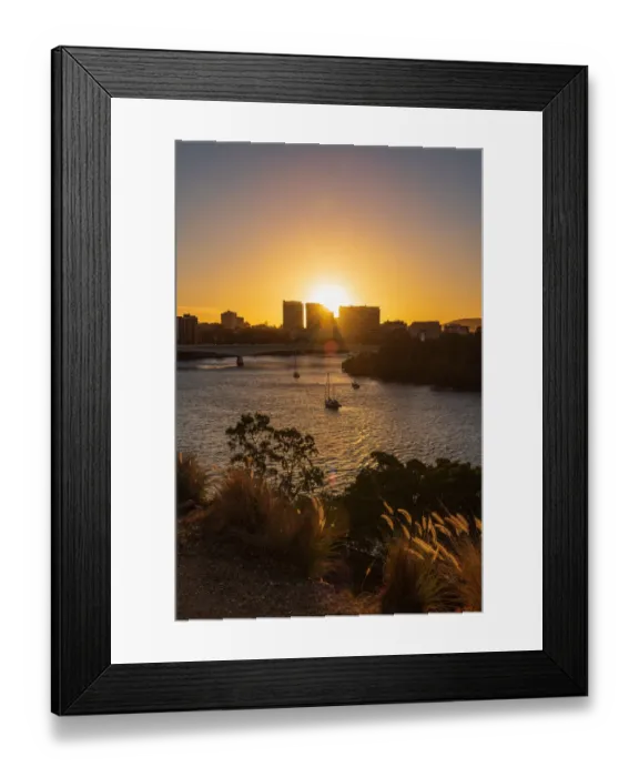 Framed Print : Brisbane River at Sunset Framed Print : Brisbane River at Sunset