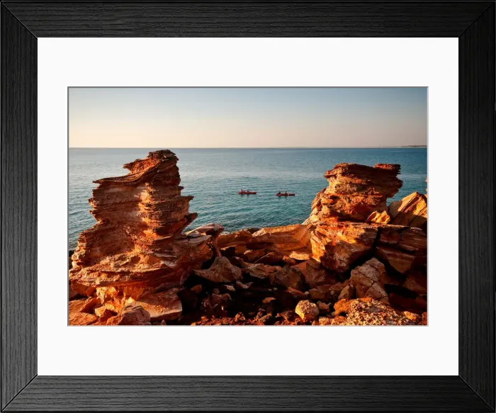 Framed Print : Kayakers, Gantheaume Pt, Broome WA Australia