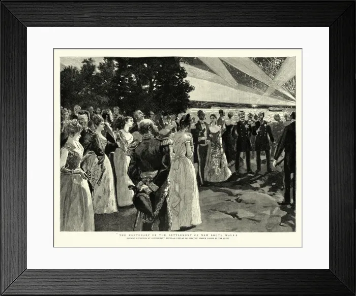 Framed Print : Centenary of the settlement of New South Wales, Evening reception Framed Print : Centenary of the settlement of New South Wales, Evening reception