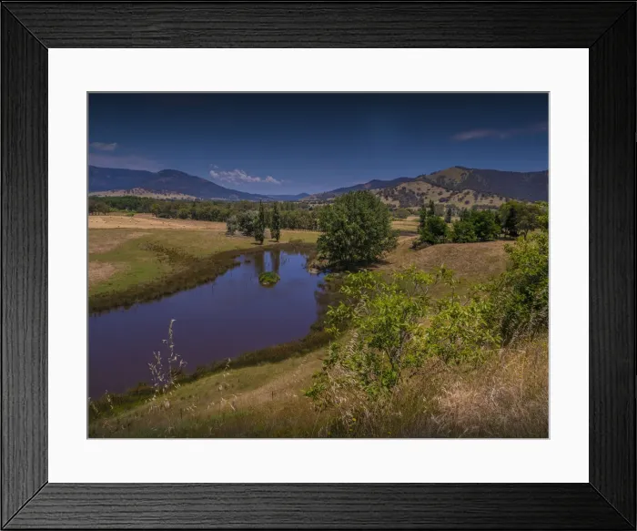 Framed Print : Rural landscape of beautiful farmland in the Upper Murray valley region Framed Print : Rural landscape of beautiful farmland in the Upper Murray valley region