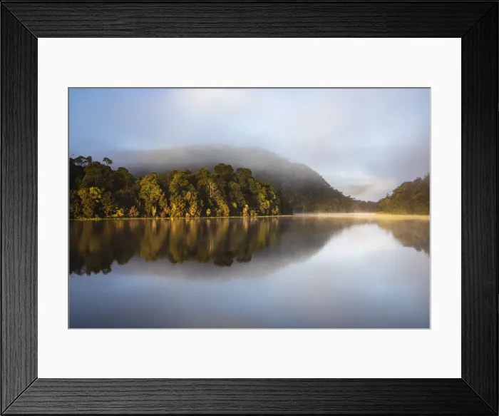 Framed Print : View Looking Down the Pieman River at Sunrise Framed Print : View Looking Down the Pieman River at Sunrise