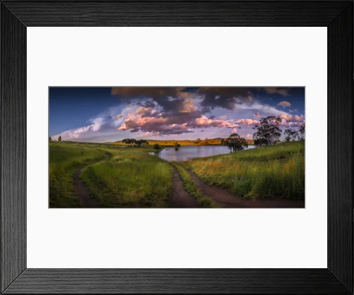 Framed Print : Lake Jindabyne full to capacity after summer rains, Snowy mountains