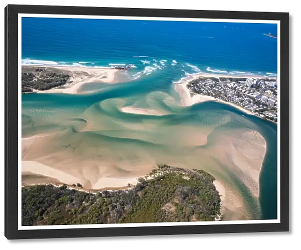 Aerial of the Sunshine Coast - Maroochy River