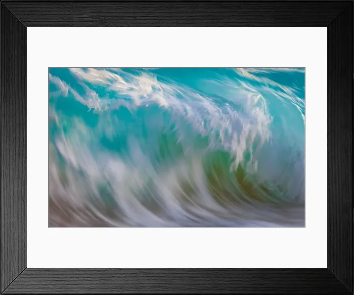 Framed Print : A single slow shutter photograph of a wave Framed Print : A single slow shutter photograph of a wave
