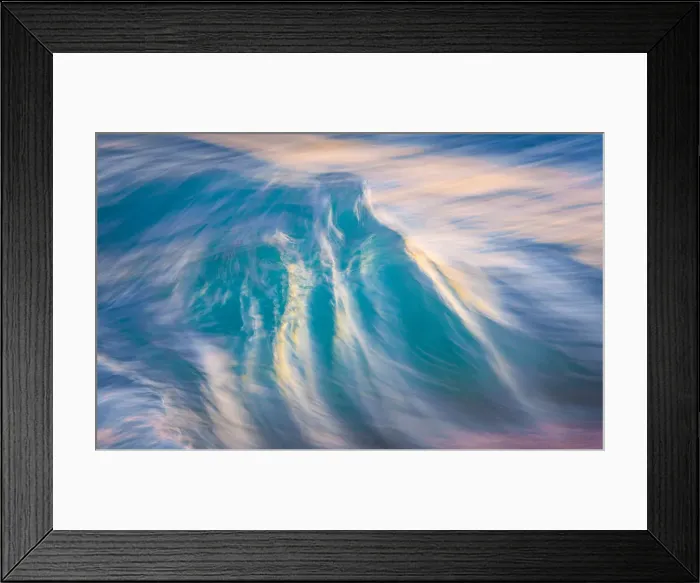 Framed Print : A single slow shutter photograph of a wave Framed Print : A single slow shutter photograph of a wave