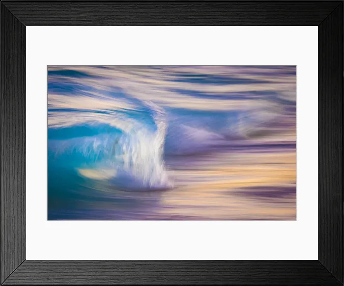 Framed Print : A single slow shutter photograph of a wave Framed Print : A single slow shutter photograph of a wave