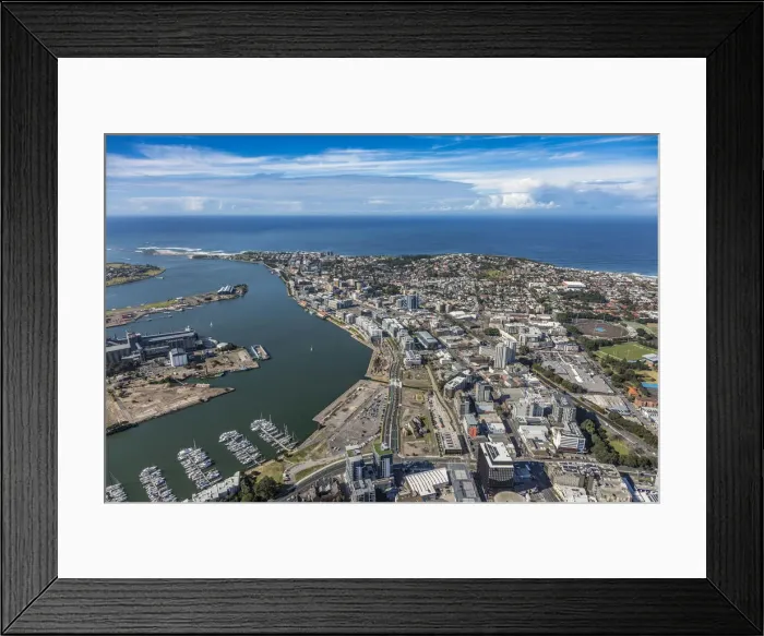 Framed Print : Newcastle. Aerial view of Newcastle, NSW, Australia Framed Print : Newcastle. Aerial view of Newcastle, NSW, Australia