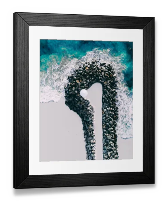 Framed Print : Beachlife Drone Photography Collection Framed Print : Beachlife Drone Photography Collection