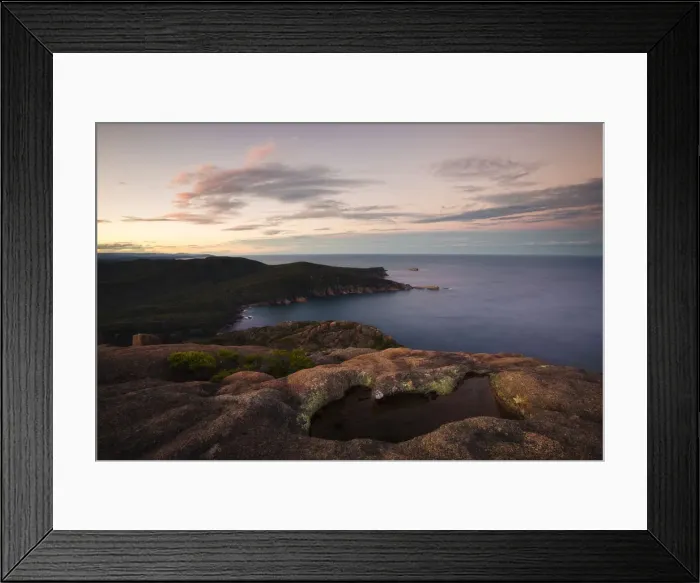 Framed Print : Honeymoon Bay and Cape Tourville from the summit of Mt Parsons, Freycinet National Park Framed Print : Honeymoon Bay and Cape Tourville from the summit of Mt Parsons, Freycinet National Park