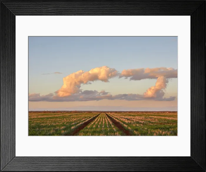 Framed Print : Dramatic Cloudy Skies Over Rural Queensland