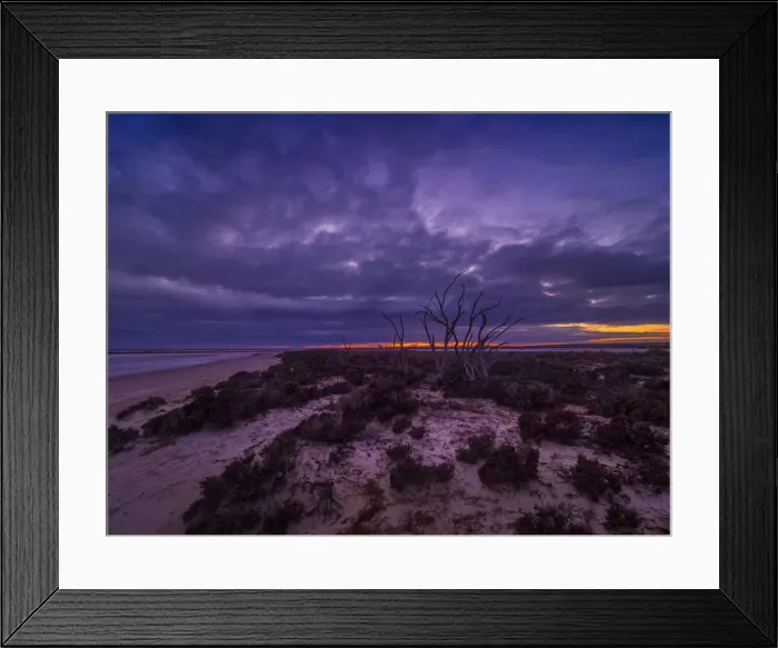 Framed Print : Stormy dawn light approaching Lake Tyrrell, which is situated near the town of SeaLake in the Wimmera District of Victoria, Australia Framed Print : Stormy dawn light approaching Lake Tyrrell, which is situated near the town of SeaLake in the Wimmera District of Victoria, Australia