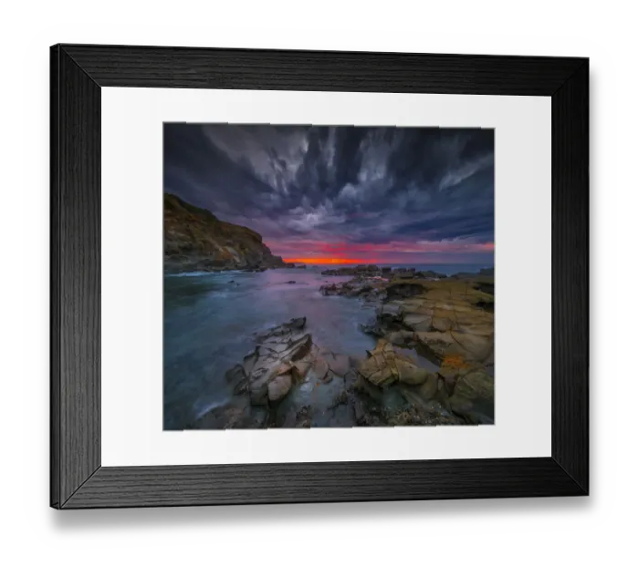 Framed Print : Black Beach dawn, Bass Coast, South Gippsland, Victoria, Australia Framed Print : Black Beach dawn, Bass Coast, South Gippsland, Victoria, Australia