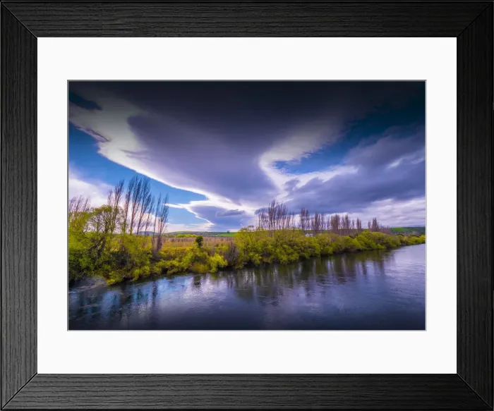 Framed Print : Derwent river at Lower Plenty, southern Tasmania