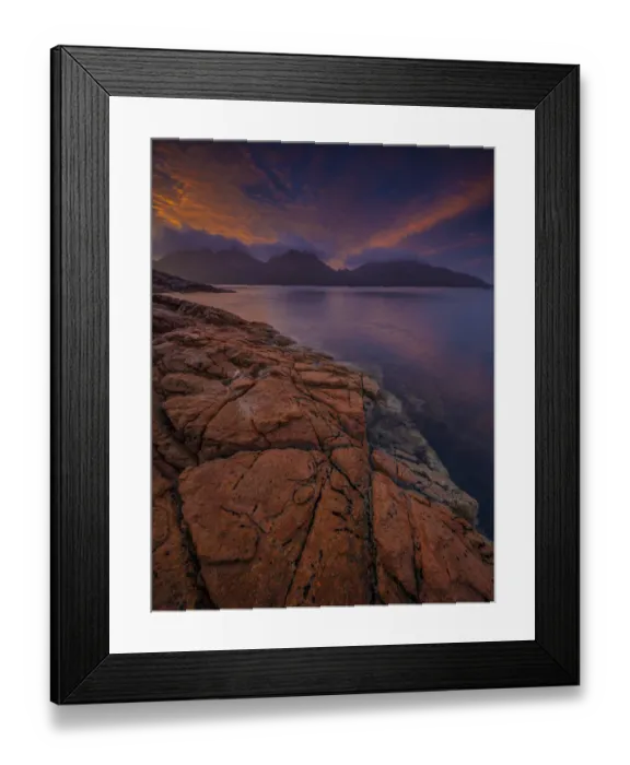 Framed Print : Sunset colours in the Freycinet National Park, East coast of Tasmania