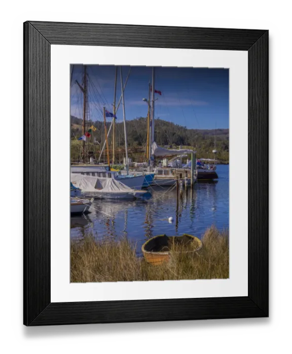 Framed Print : Port Franklin on the Huon river in Southern Tasmania