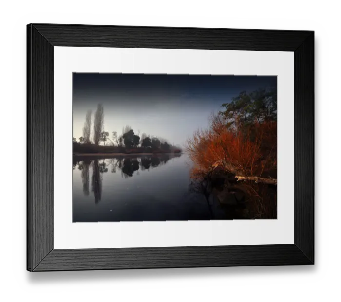 Framed Print : Derwent river Foggy morning in late winter Tasmania Framed Print : Derwent river Foggy morning in late winter Tasmania