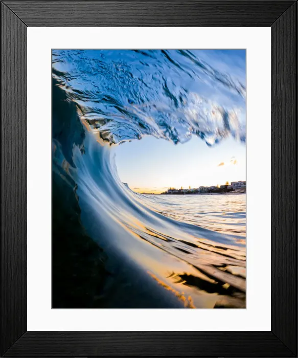 Framed Print : wave. beach trip