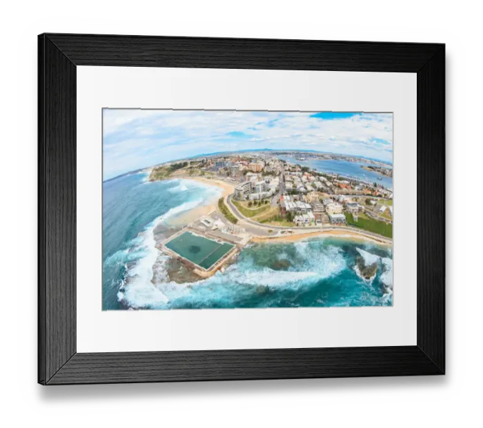 Framed Print : Aerial View of Newcastle Beach