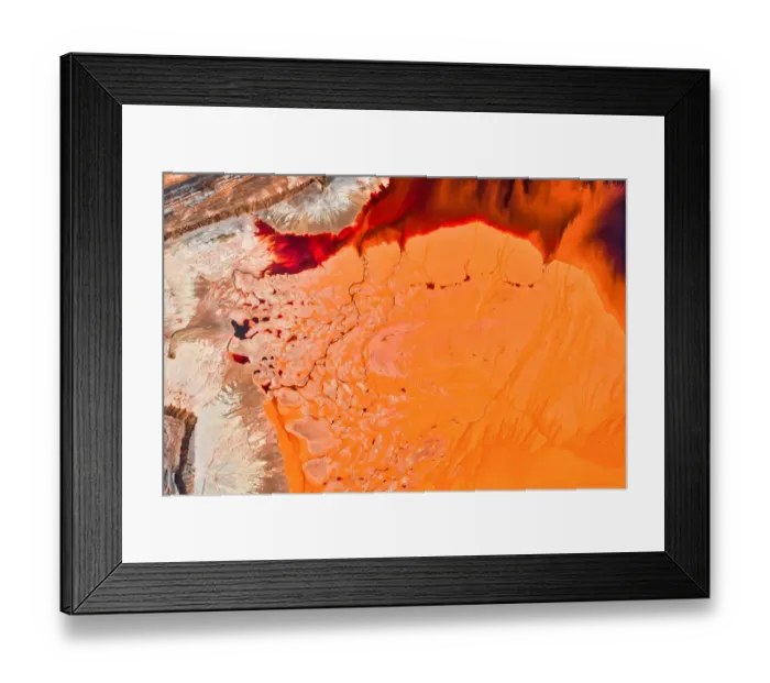 Framed Print : Aerial view of an bauxite tailings dam Framed Print : Aerial view of an bauxite tailings dam