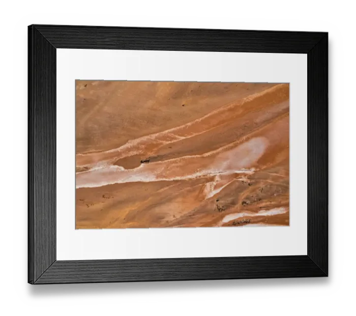 Framed Print : Aerial View of Lake Cowan Salt-Pan - Norseman, Western Australia
