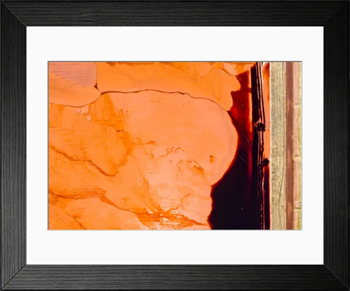 Framed Print : Aerial view of an bauxite tailings dam Framed Print : Aerial view of an bauxite tailings dam