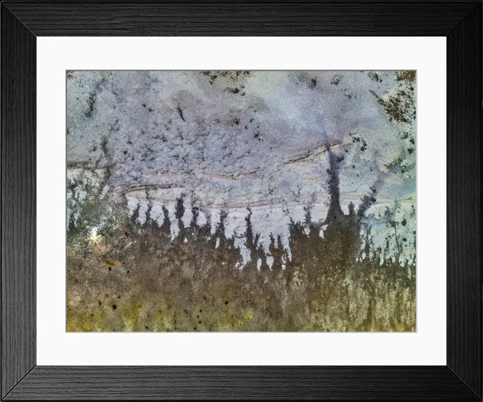 Framed Print : Aerial view of the natural patterns of the salty Lake MacDonnell in South Australia
